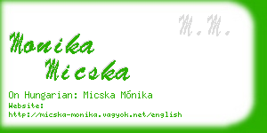 monika micska business card